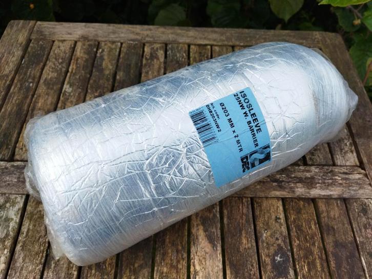 Gaine isolante 203mm Isosleeve 2 mètres, Bricolage & Construction, Ventilation & Extraction, Neuf, Ventilateur et Extracteur, Enlèvement ou Envoi