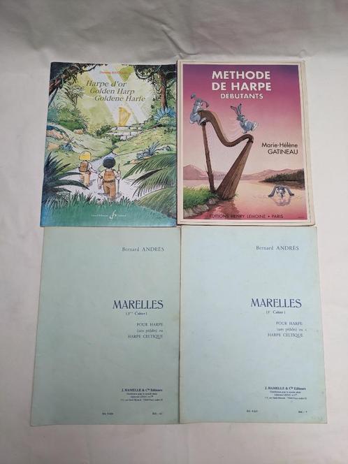 Lot de partitions & méthodes pour harpe, Muziek en Instrumenten, Bladmuziek, Gebruikt, Overige instrumenten, Ophalen