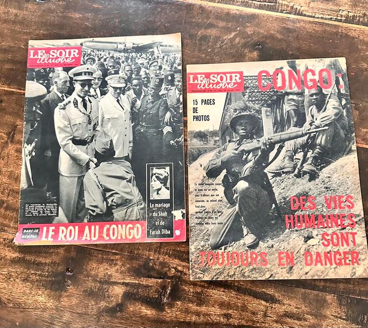 Twee edities “ Le Soir Illustré ” Congo, Antiek en Kunst, Kunst | Niet-Westerse kunst, Verzenden