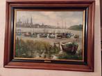 SCHILDERIJ ANTWERPEN BOTEN OP DE SCHELDE, Antiek en Kunst, Ophalen