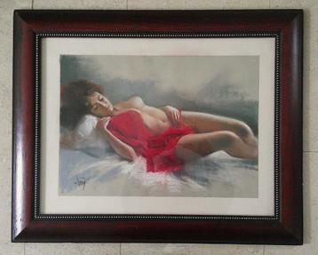 Beschaafd liggend naakt ca. 1960 - gesigneerd beschikbaar voor biedingen