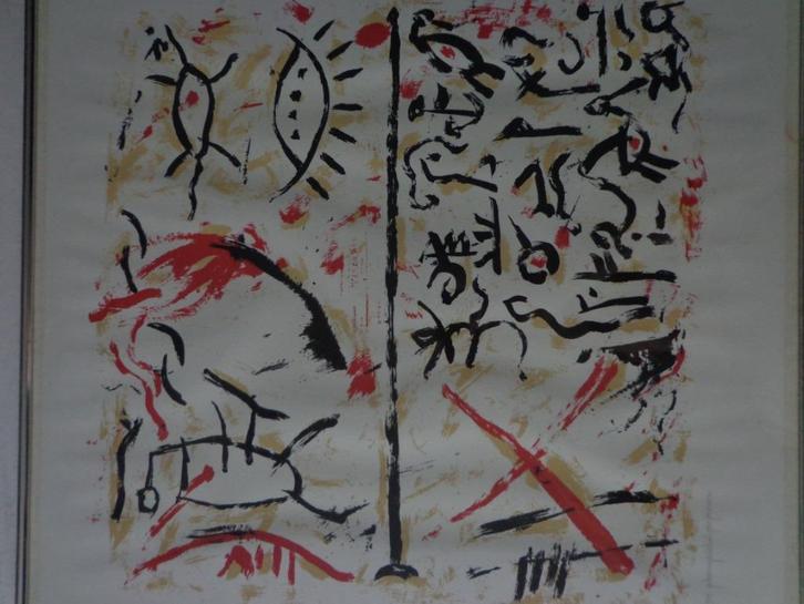 abstracte litho Joseph Boys Johnny Michel en Jan Janssen, Antiek en Kunst, Kunst | Litho's en Zeefdrukken, Ophalen