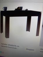 Tafel 1.20m donker eikenkleur zit nog in de doos, Huis en Inrichting, Tafels | Eettafels, Ophalen of Verzenden, Nieuw