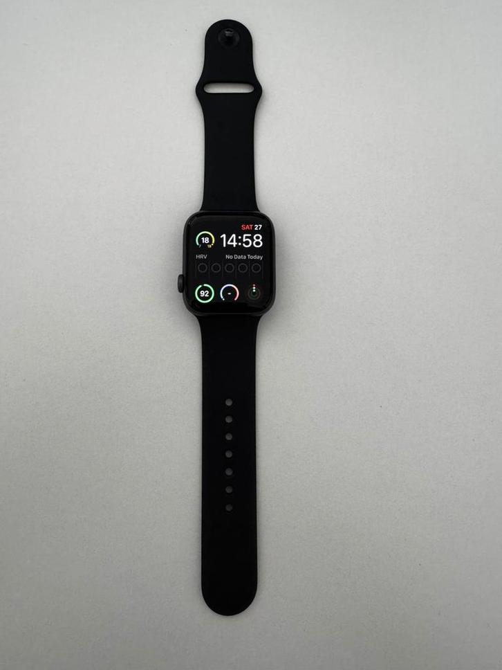 Apple Watch Series 4 44mm (GPS) Space Gray, Handtassen en Accessoires, Smartwatches, Zo goed als nieuw, iOS, Grijs, Afstand, Calorieverbanding