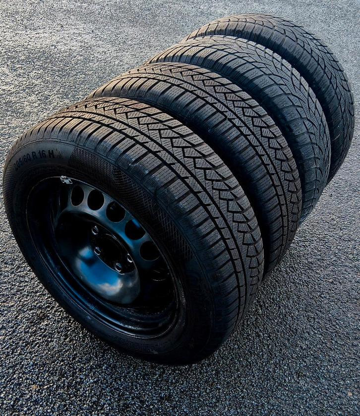 4 jantes originales Audi avec pneus hiver 205/60-16, Autos : Pièces & Accessoires, Pneus & Jantes, Pneus et Jantes, Pneus hiver