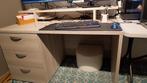 140X75 bureau met 3 laden, schermondersteuning, Ophalen, Gebruikt, Bureau
