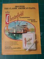 Chesterfield cigarettes - publicité papier - 1974, Verzamelen, Overige typen, Gebruikt, Ophalen of Verzenden