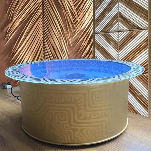 Maya woonkamertafel, oneindige spiegel, Huis en Inrichting, Tafels | Salontafels, Nieuw, Glas, Metaal, Ophalen