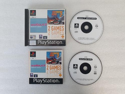 PS1: Wipeout 3 - Special Edition / Destruction Derby 2, Consoles de jeu & Jeux vidéo, Jeux | Sony PlayStation 1, Utilisé, Enlèvement ou Envoi