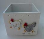 bloempot SIA hout met metalen bodem, Tuin en Terras, Overige materialen, Vierkant, Binnen, Ophalen of Verzenden