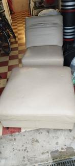 gratis zetel + poef + hoes, Ophalen, Gebruikt