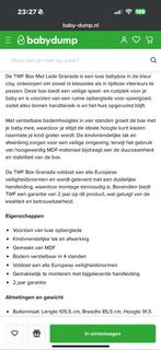 Baby box, Kinderen en Baby's, Babyparken, Ophalen, Nieuw, Rechthoekig, In hoogte verstelbaar