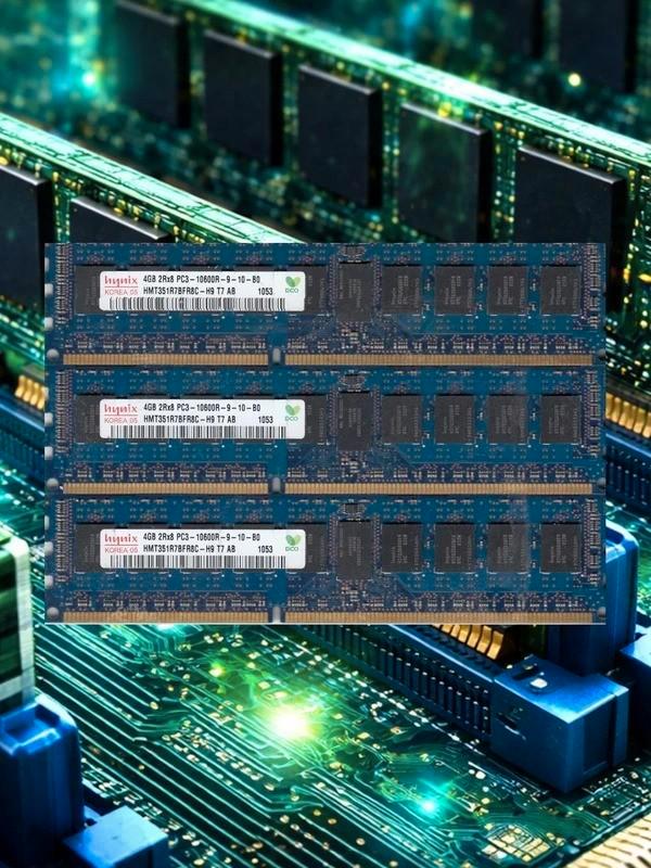 (3x4gb) ram ddr3 ecc geregistreerde hynix - hmt351r7bfr8c, Computers en Software, RAM geheugen, Gebruikt, Desktop, 4 GB, DDR3