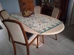 Ovalen tafel in kunstmarmer met voet, Huis en Inrichting, Ophalen, 50 tot 100 cm, Zo goed als nieuw, Vijf personen of meer