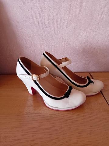 Lederen pumps retro look maat 38 beschikbaar voor biedingen
