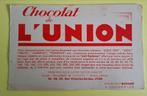 Vloeipapier, buvard met reclame chocolade L'Union., Ophalen of Verzenden, Zo goed als nieuw