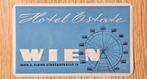 Hotel Estate Wien - Etiquette ancienne - Label 221, Enlèvement ou Envoi