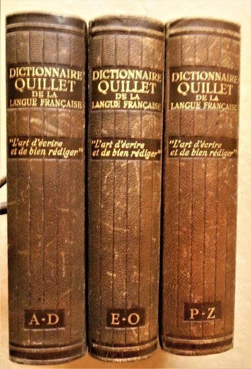Dictionnaire Quillet de la langue française - 1950 - 3 tomes, Livres, Dictionnaires, Utilisé, Français, Autres éditeurs, Envoi