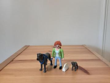 PLaymobil vrouw en Deense Doggen - compleet