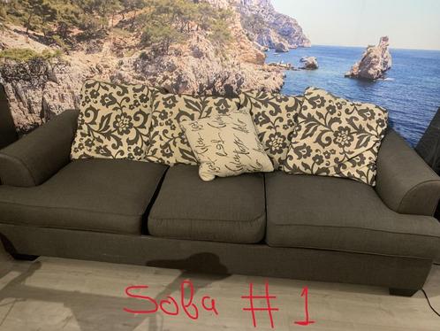 2 matching sofa's / 2 canapé assorti / 2 bijpassende bank, Maison & Meubles, Canapés | Salons, Utilisé, Banc droit, Quatre personnes ou plus