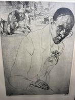 Knappe ets “Zelfportret” door Jules De Bruycker, 1925, Antiek en Kunst, Kunst | Etsen en Gravures, Ophalen of Verzenden