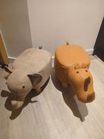 2 zitkrukjes (olifant en neushoorn) nieuw, Kinderen en Baby's, Ophalen