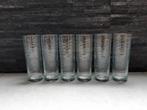 Lot de 6 verres vintage long drink Chevron, Comme neuf, Enlèvement ou Envoi