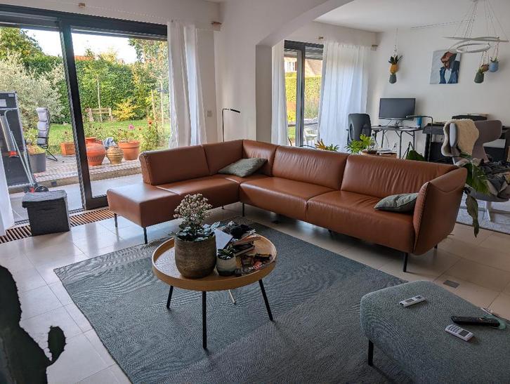 Nieuwe lederen zetel Moome: koopje, Huis en Inrichting, Zetels | Zetels en Chaises Longues, Nieuw, Vierpersoons of meer, 250 tot 300 cm