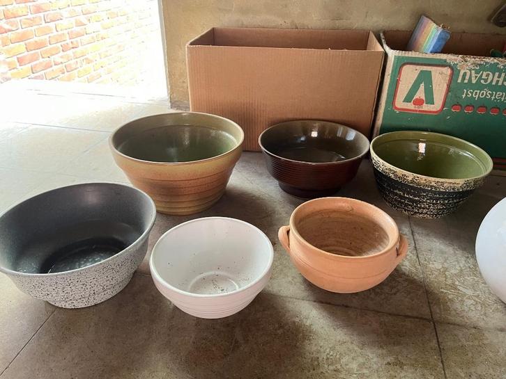 Potterie cachepot voor grafstenen bij Allerheiligen, Tuin en Terras, Bloempotten, Ophalen of Verzenden