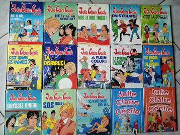 Lot 15 BD Julie, Claire, Cécile tome 1 à 15 de Bom et Sidney beschikbaar voor biedingen