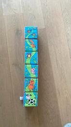 Babyspeelgoed - stoffen blokken toren met belletje, Ophalen, Gebruikt