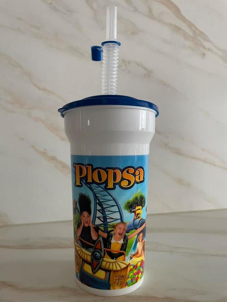 Plopsa beker slushie, Verzamelen, Glas en Drinkglazen, Gebruikt, Overige typen, Ophalen