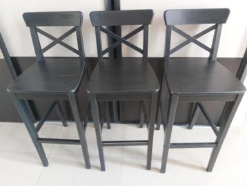 Inkea ingolf lot de 3 chaises de bar 74cm beschikbaar voor biedingen