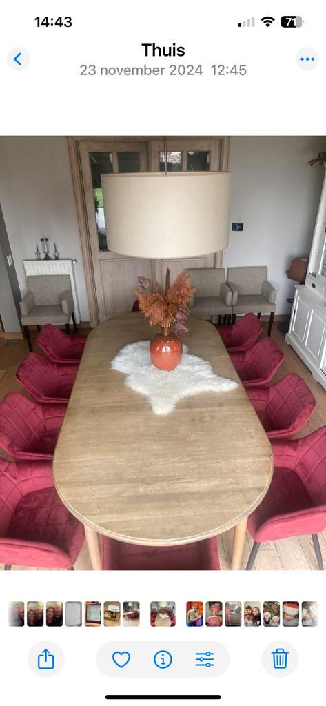 Chaises de salle à manger en velours avec accoudoirs, Maison & Meubles, Mobilier complet, Enlèvement