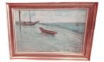 Karel Heymans (1899-1974) Bootjes aan het strand, Antiek en Kunst, Ophalen
