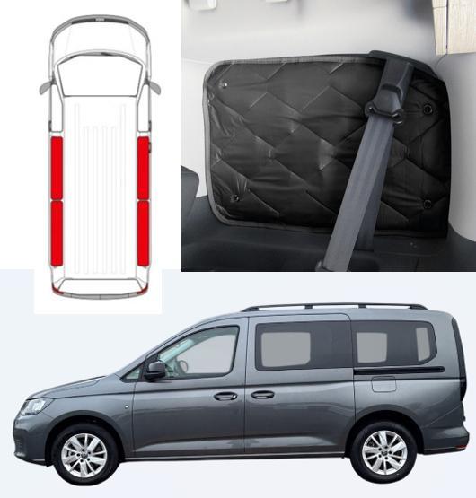 Raamisolatie Volkswagen Caddy Vanaf 2021 (4 delig, Caravanes & Camping, Camping-car Accessoires