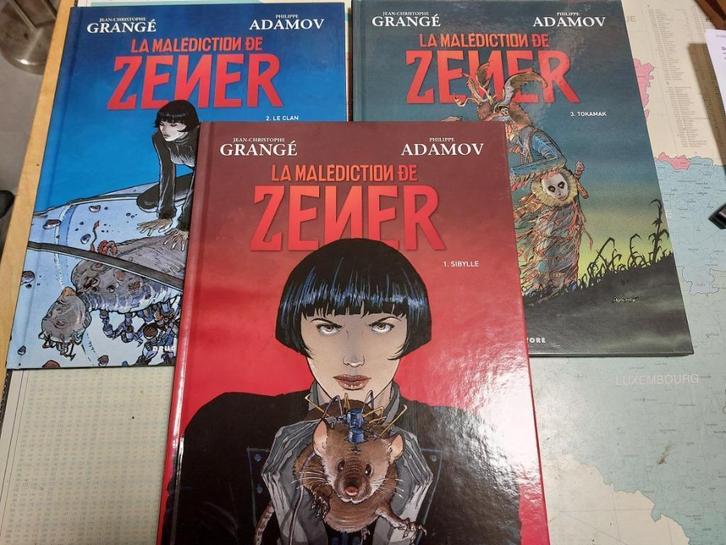 La Malédiction de ZENER - Série complète(3vol) - Comme neufs, Boeken, Stripverhalen, Zo goed als nieuw, Complete serie of reeks