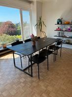 Design zwarte eettafel te koop, Huis en Inrichting, Ophalen, Zo goed als nieuw, Vijf personen of meer, Rechthoekig