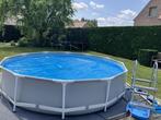 Intex zwembad 366 x 76 cm met solar afdekzeil en extra's, Ophalen, Gebruikt, Rond, Opzetzwembad