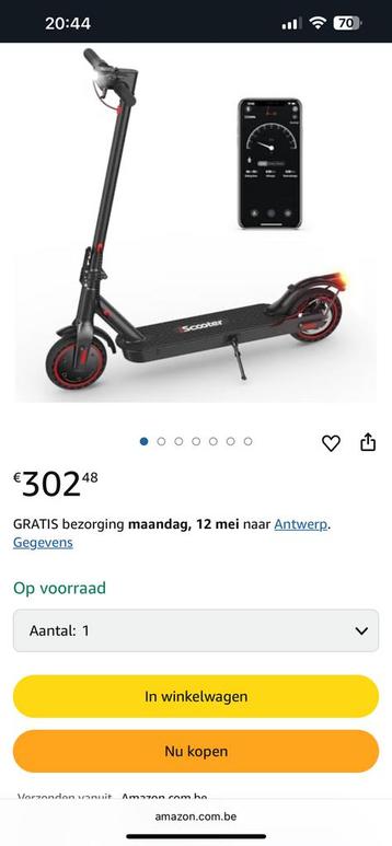 Elektronische step - max 30 km/uur - als nieuw  beschikbaar voor biedingen