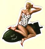 Pin Up Girl Hello Boys sticker #205, Verzenden, Nieuw