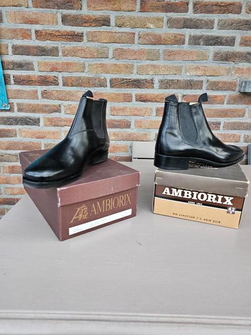 NIEUWE LEDEREN ABIORIX BOTTINES EN HOGE SCHOENEN, Kleding | Heren, Schoenen, Nieuw, Wandelschoenen, Zwart, Ophalen