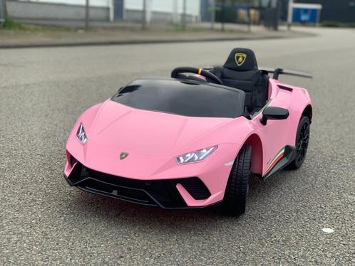 Lamborghini Huracán LP640 Performanté 12v roze Bluetooth, Kinderen en Baby's, Speelgoed | Buiten | Accuvoertuigen, Nieuw, Ophalen