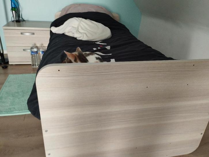 Volle kamer voor 1 persoon, Huis en Inrichting, Slaapkamer | Beddengoed, Gebruikt, Overige typen, Eenpersoons, Grijs, Ophalen