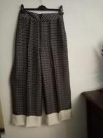 Zara: nieuw zwart crème satijnen lange broek wijde pijp , S, Nieuw, Ophalen of Verzenden, Maat 36 (S), Lang