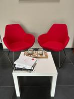 Set van 2 designstoelen Profim + witte tafel, Huis en Inrichting, Stoelen, Ophalen, Twee, Zo goed als nieuw, Stof