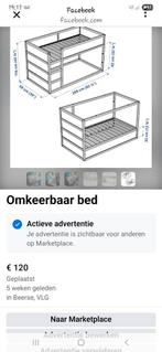 Omkeerbaar bed Kuva ikea, Ophalen, Zo goed als nieuw, Hoogslaper