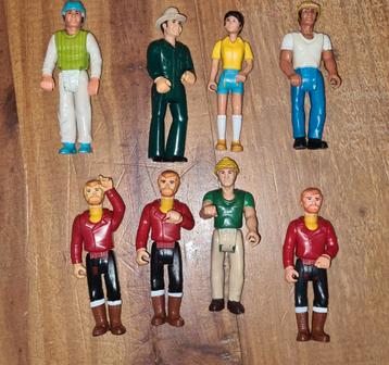 Fisher Price toys set van 8 vintage figuren uit de jaren 70, Verzamelen, Ophalen of Verzenden, Gebruikt