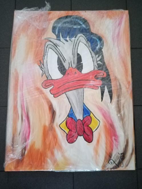 Schilderijen gesigneerd tegen Donald Duck, Verzamelen, Disney, Nieuw, Donald Duck, Ophalen of Verzenden