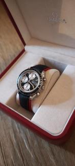 Omega Speedmaster 3210.51, Handtassen en Accessoires, Ophalen, Staal, Leer